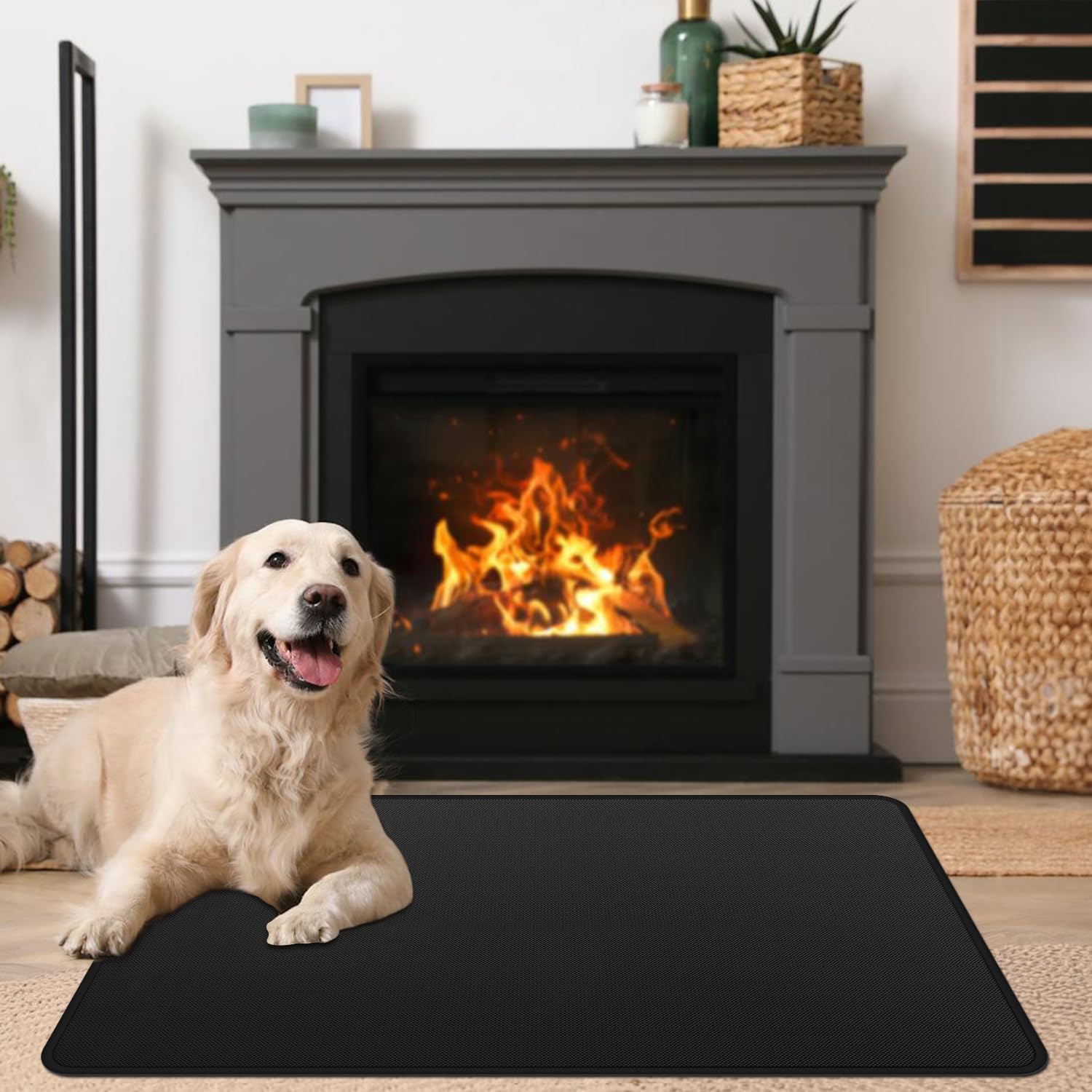 GRIBUDDY fireproof mat close-up reveals heat-resistant silicone coating.