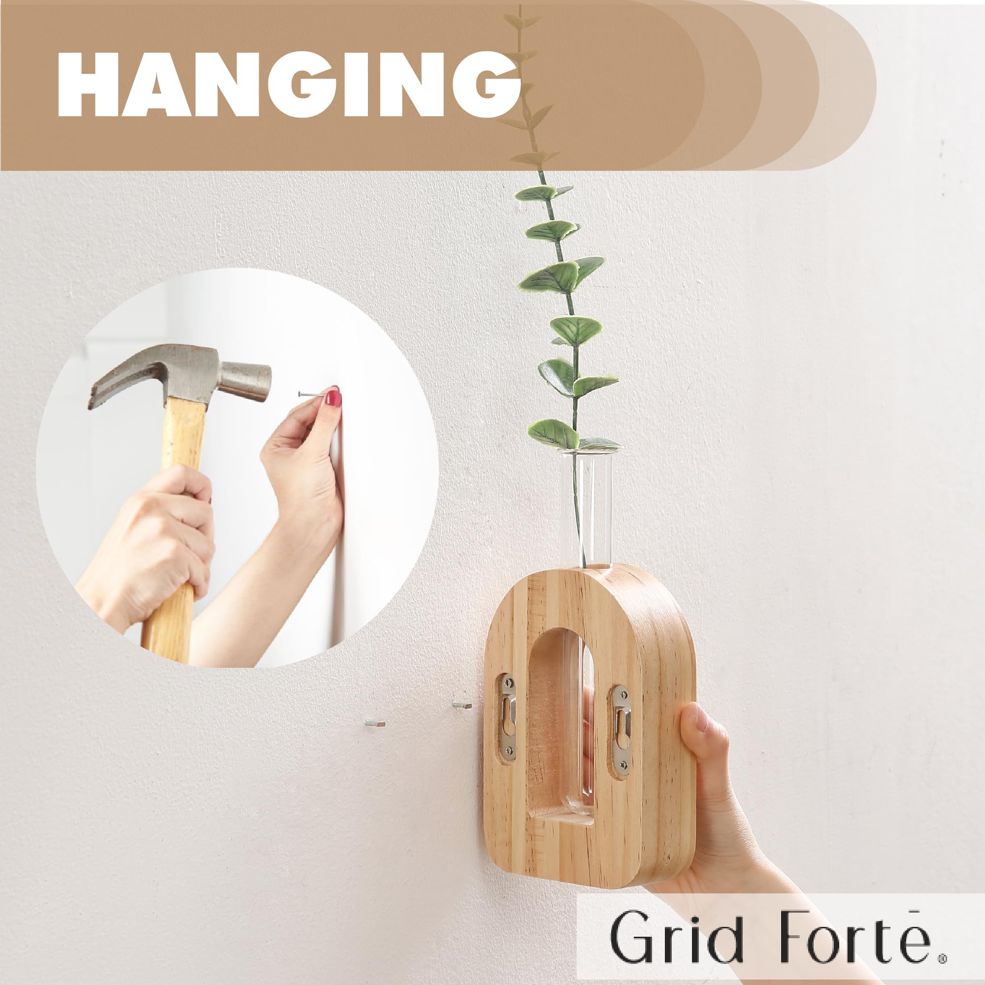 GRID FORTE four-piece set blends boho style with modern farmhouse decor on walls