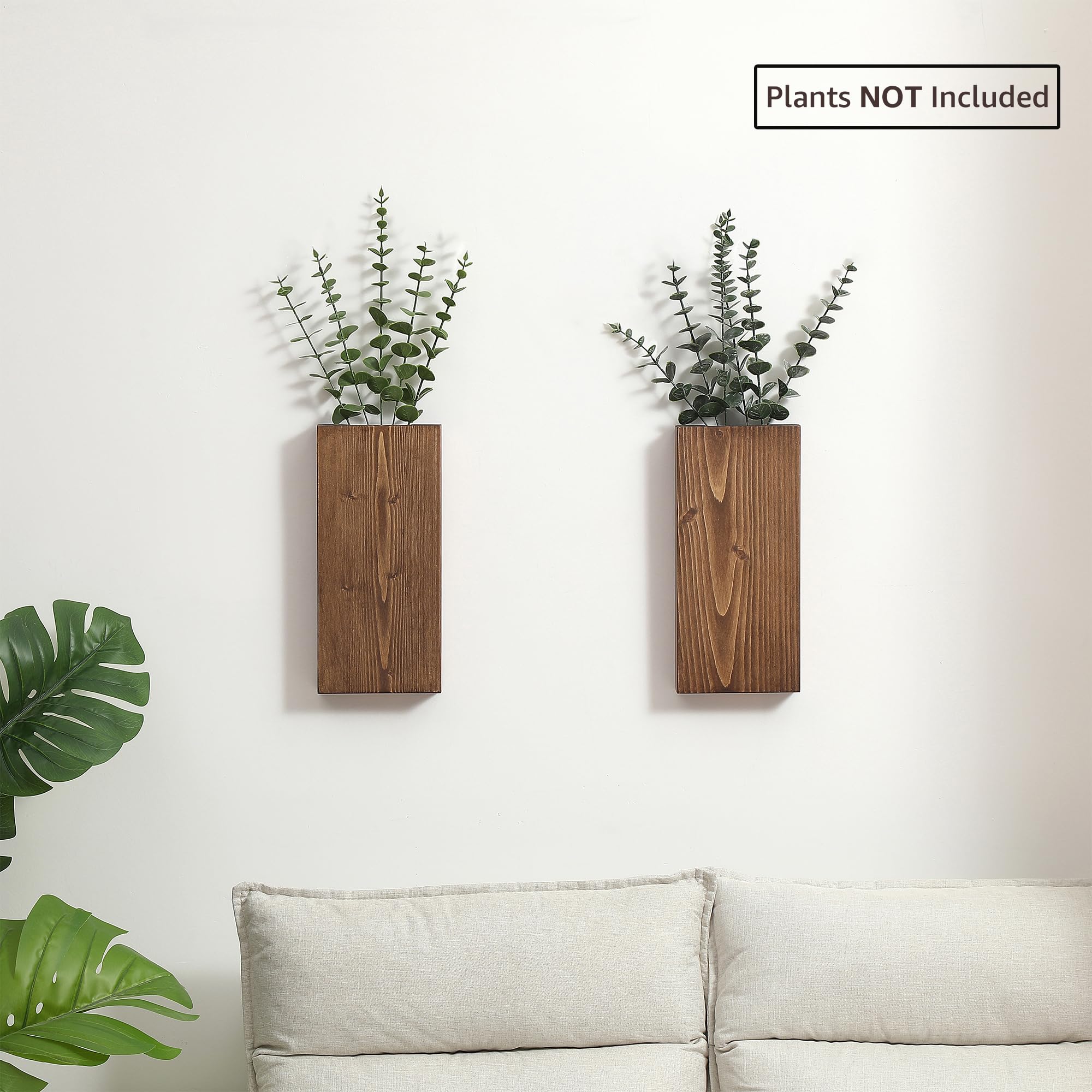 GRID FORTE handcrafted pine wood planter emphasizes unique wood character