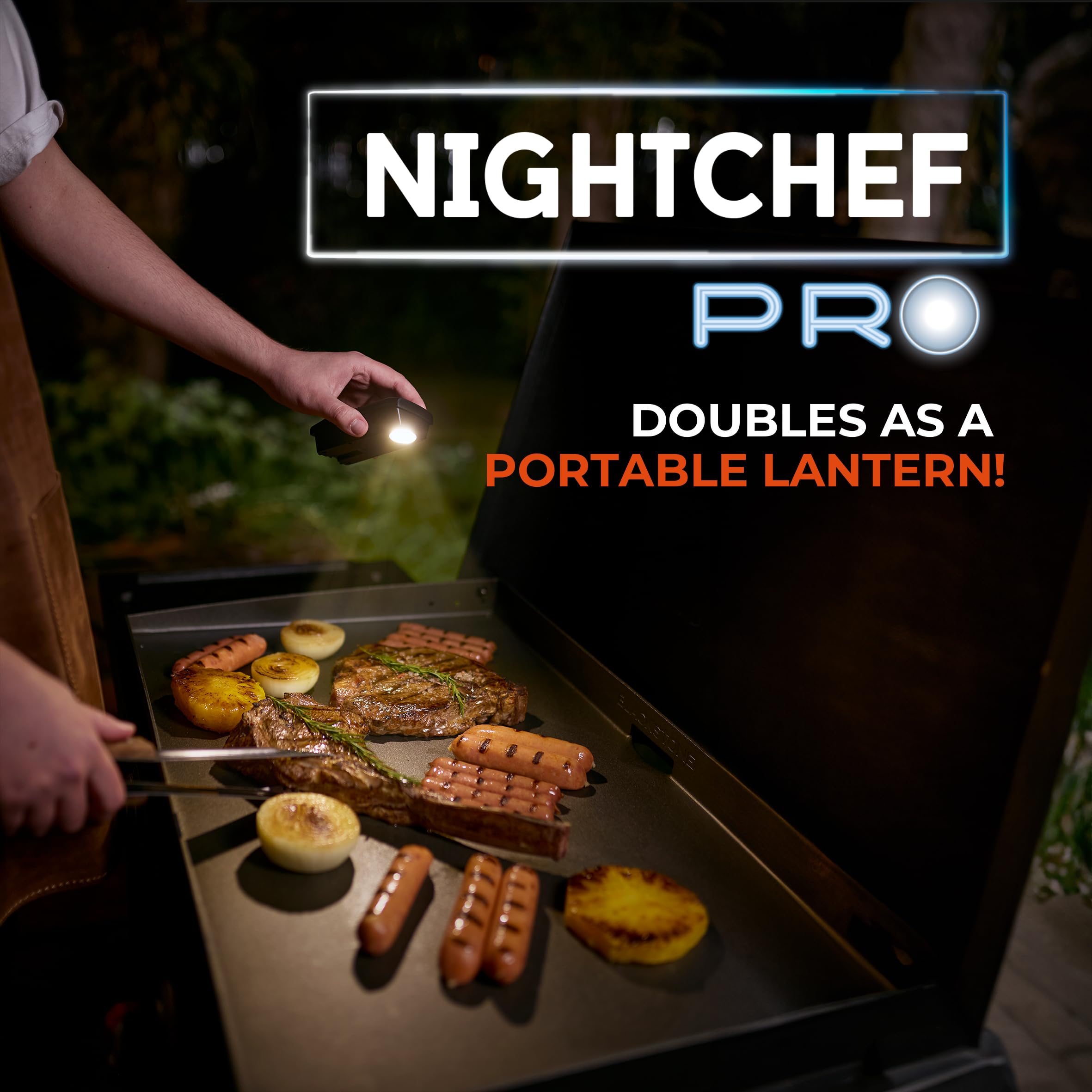 Griddle Buddy Night Chef Pro grill accessory for outdoor cooking