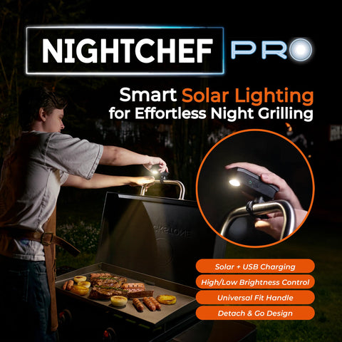Griddle Buddy Night Chef Pro tilt sensor activates with lid opening