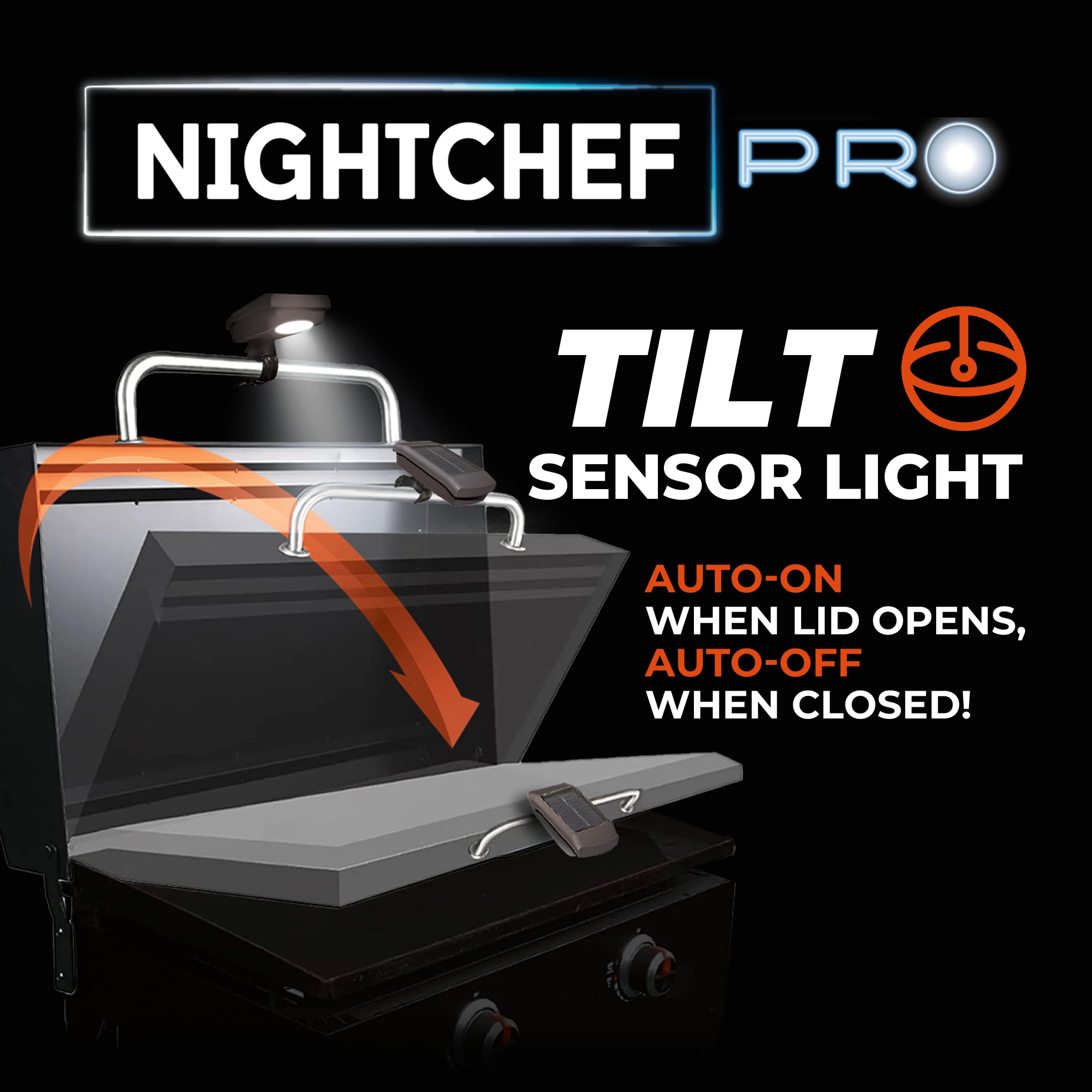 Griddle Buddy Night Chef Pro USB-C backup lighting for late-night grilling