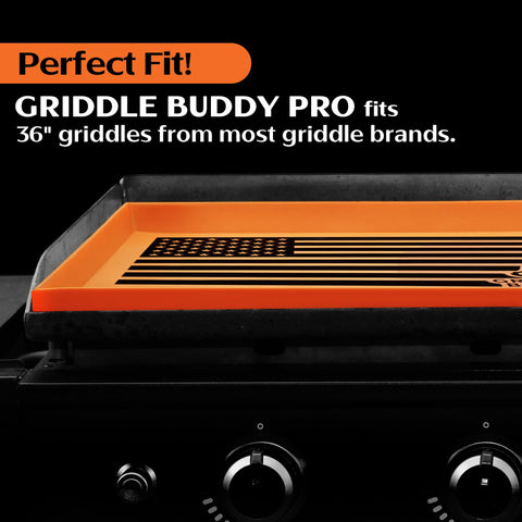 Griddle Buddy perfect fit for Blackstone 36-inch griddles during camping trips.