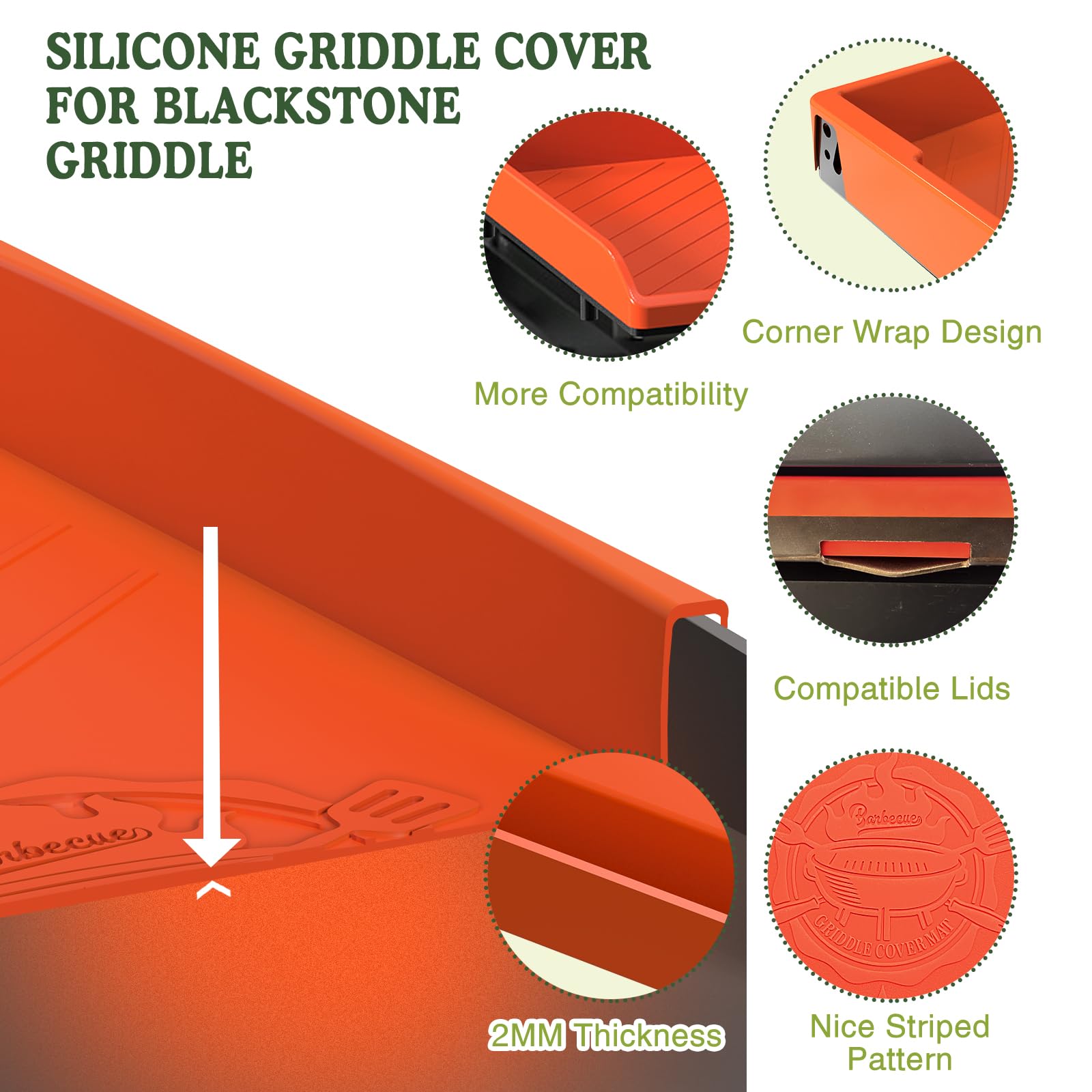 GRIDDLE COVER MAT easy maintenance: wipe or rinse under running water.