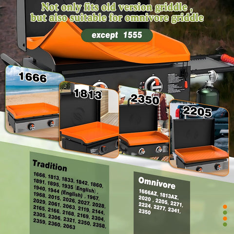 GRIDDLE COVER MAT orange heat-resistant up to 400 F for coverage