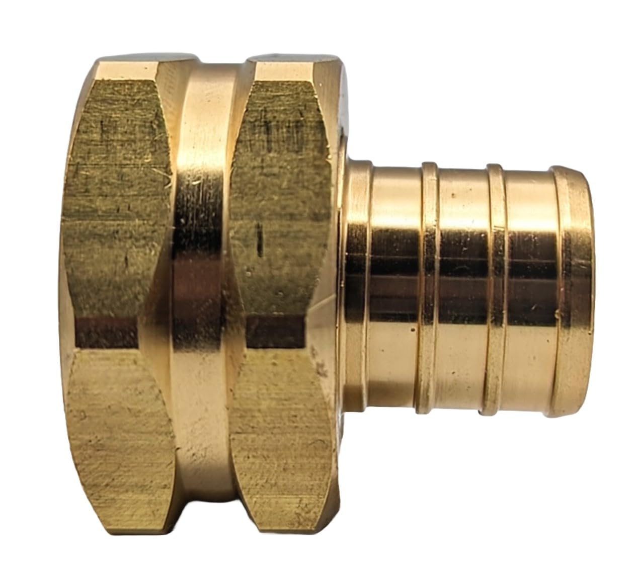 GRIDTECH brass adapter demonstrates secure hose-to-inlet connection in action