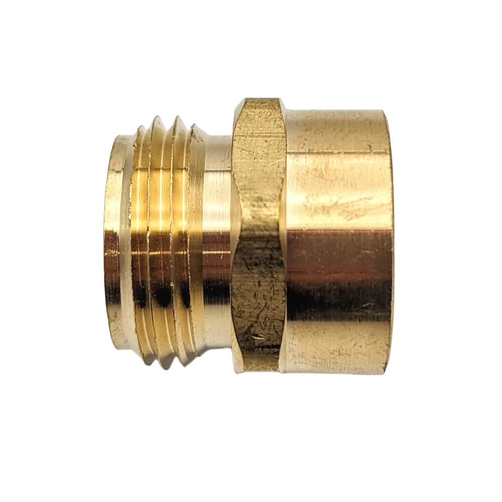 GRIDTECH adapter highlights heavy-duty brass construction for long-lasting high-pressure hose setups.