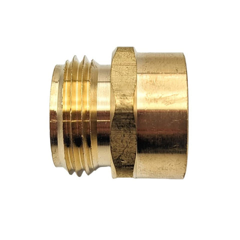 GRIDTECH adapter highlights heavy-duty brass construction for long-lasting high-pressure hose setups.