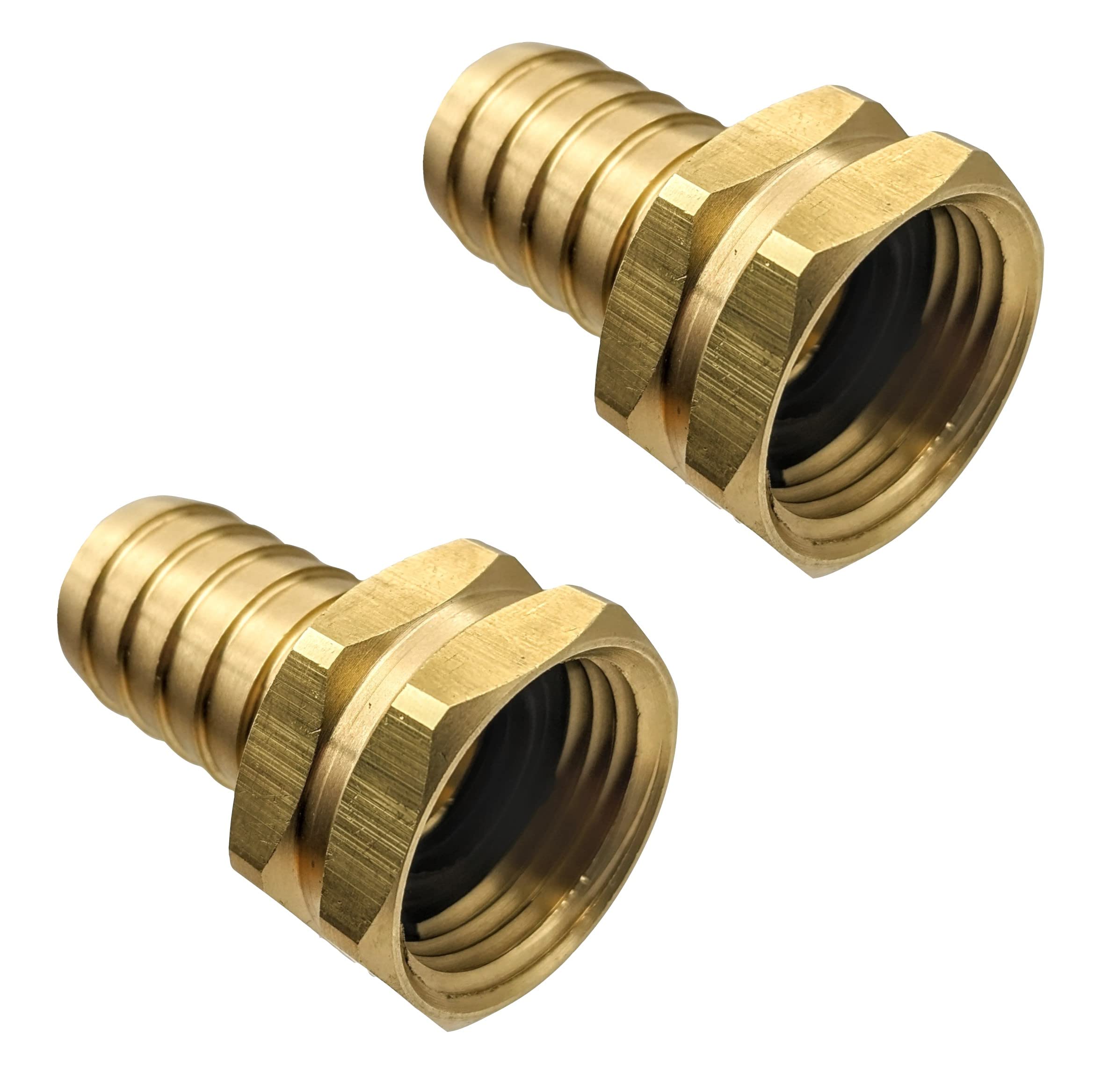 GRIDTECH brass garden hose adapter swivels for leak-free outdoor connections.