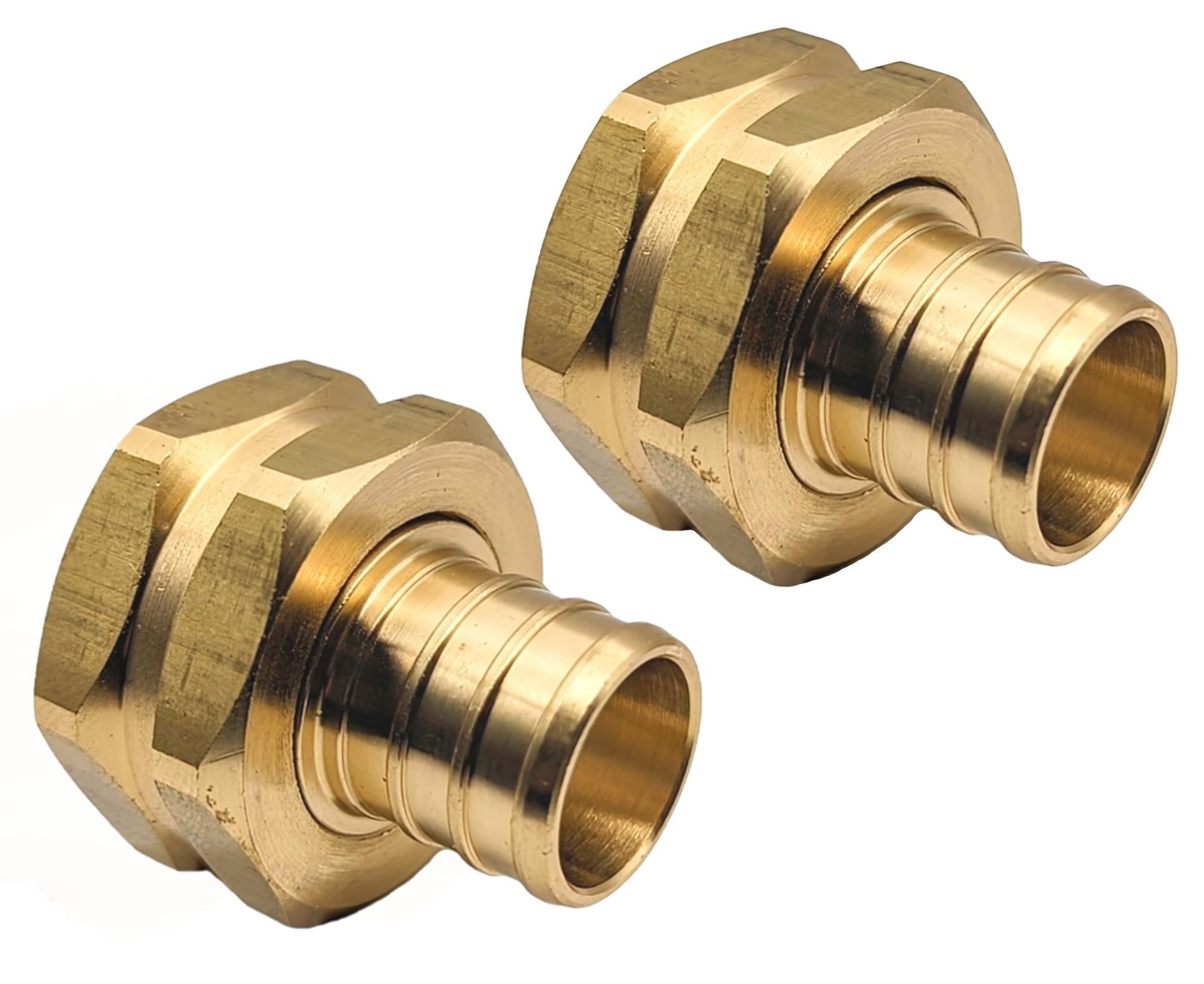 GRIDTECH brass hose adapter with swivel fitting for rugged outdoor use.