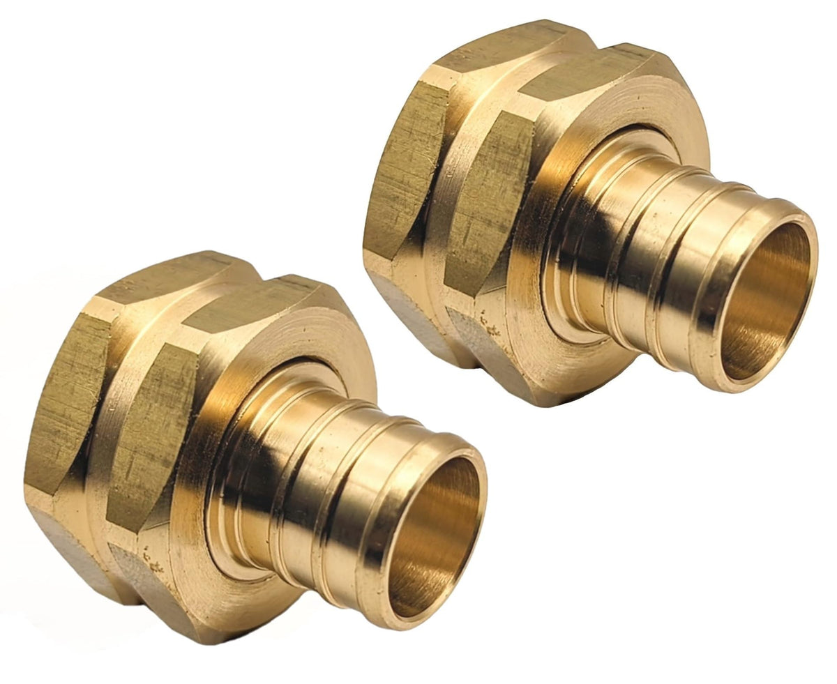 GRIDTECH brass hose adapter with swivel fitting for rugged outdoor use.