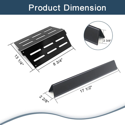 Grieptra heat deflectors in porcelain steel fit Genesis 300 front control knobs.