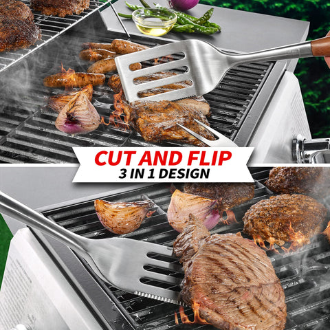 GRILAZ 3-in-1 spatula with serrated edge and bottle opener