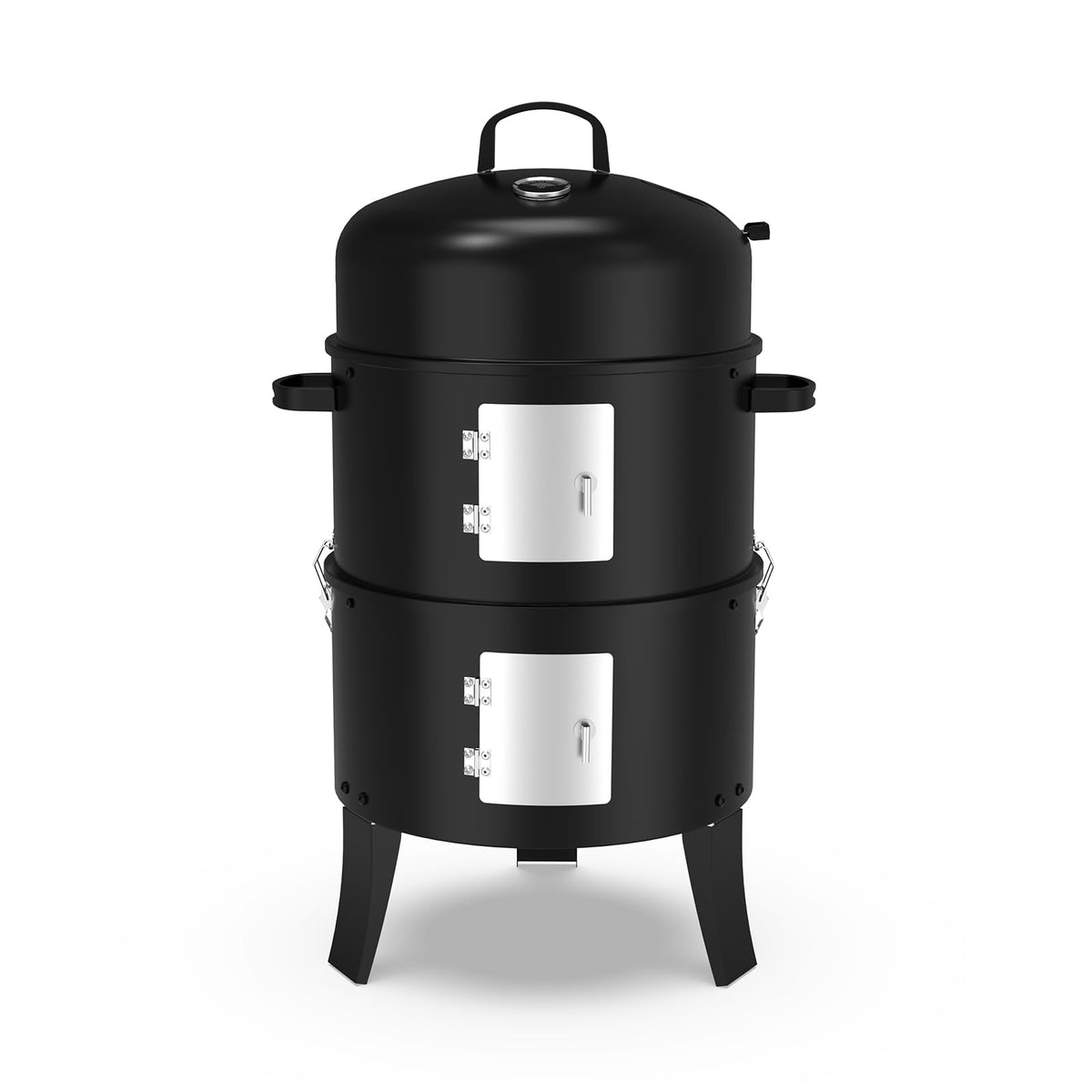 GRILIFE 16-inch charcoal smoker top view shows spacious cooking area for large batches