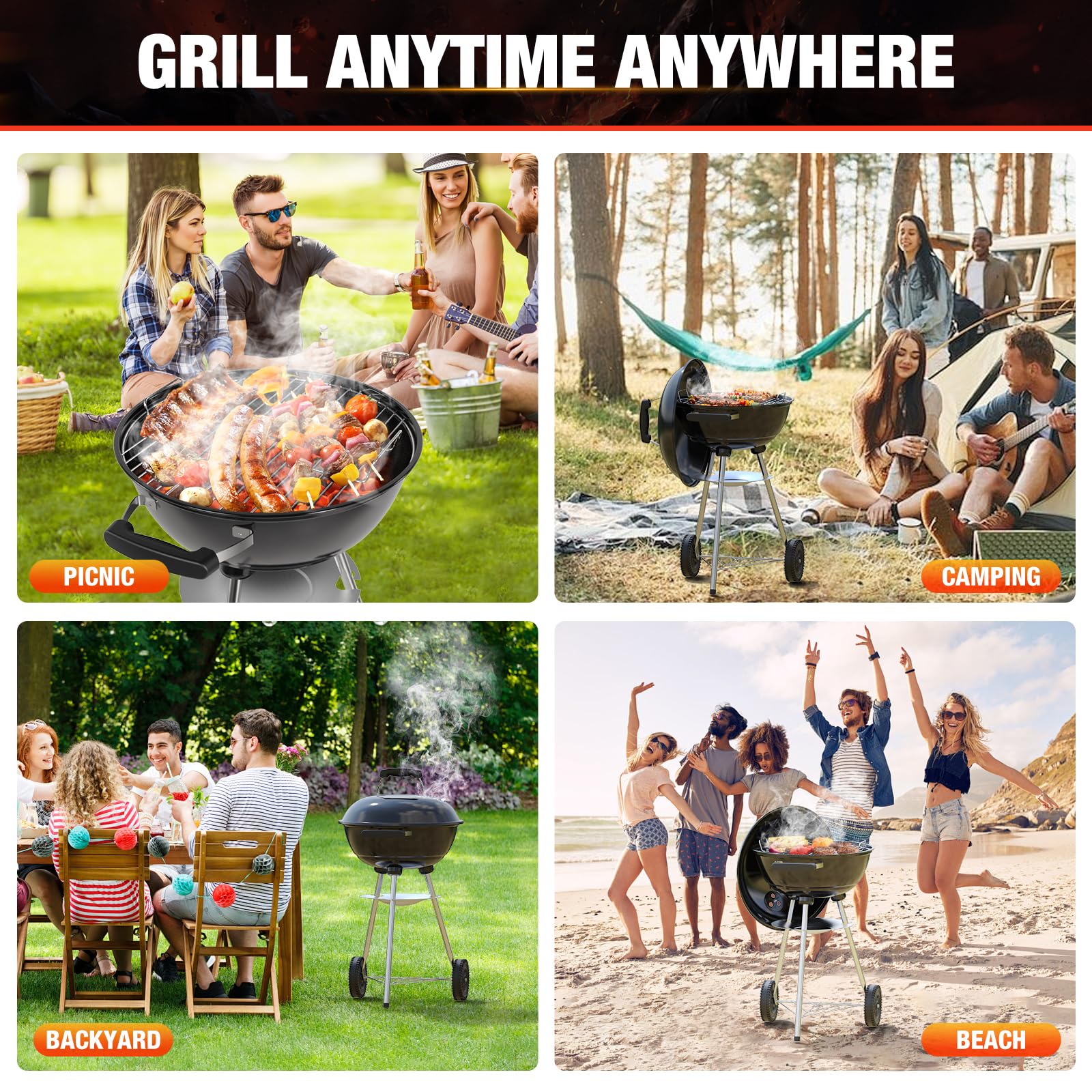 GRILIFE 18-inch grill is simple to assemble for quick weekend cooks.