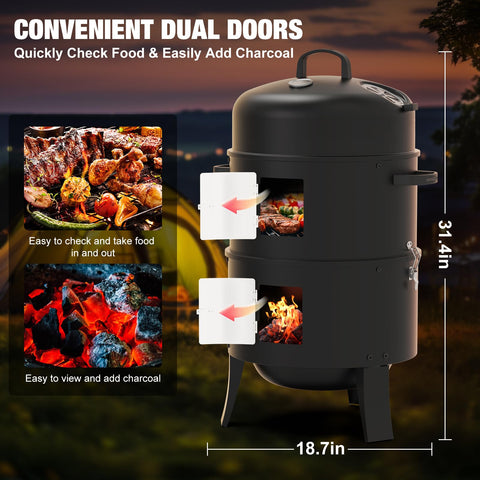 GRILIFE lid with crossbars and six hooks for versatile prep