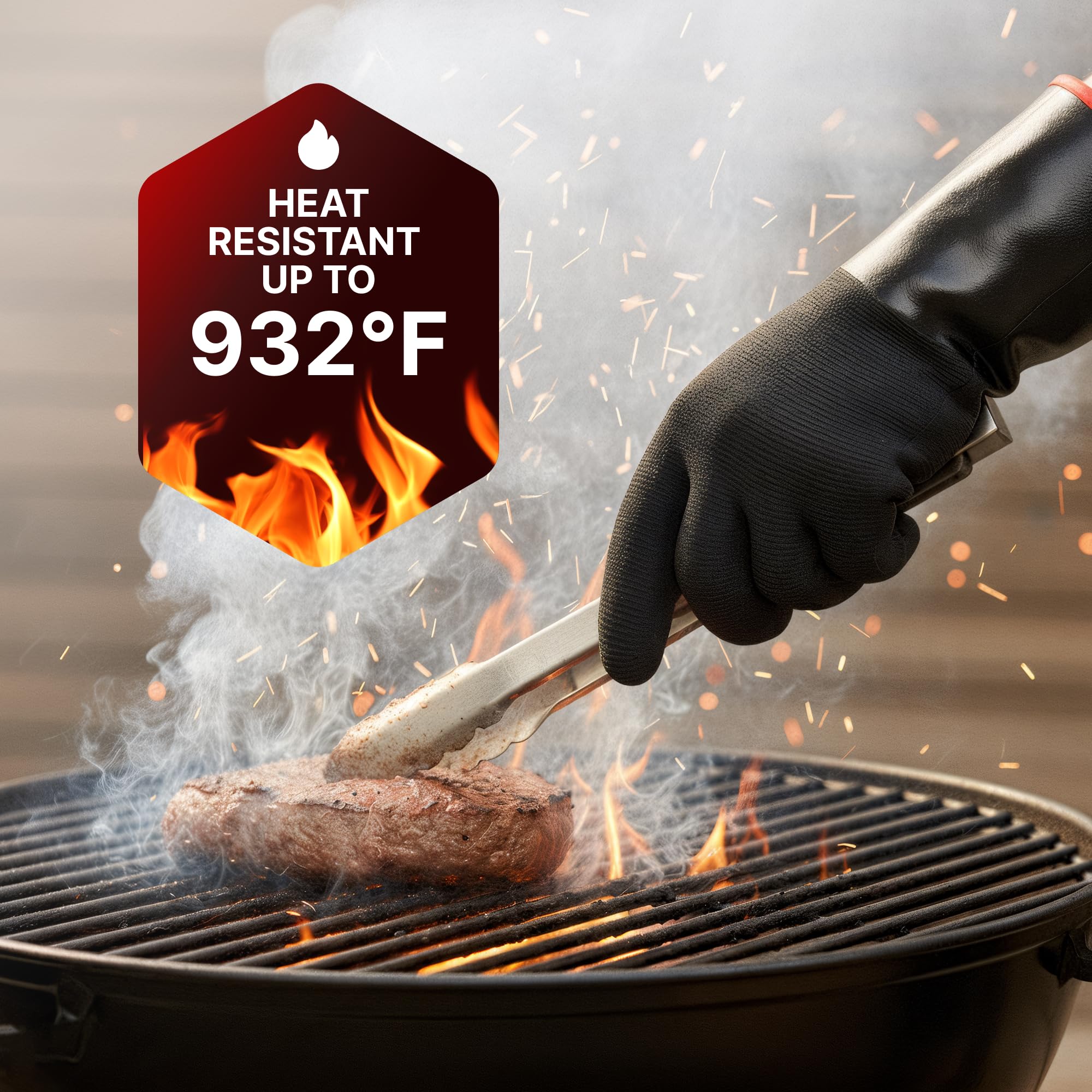 Grill Armor Gloves easy-clean design with hanging loop