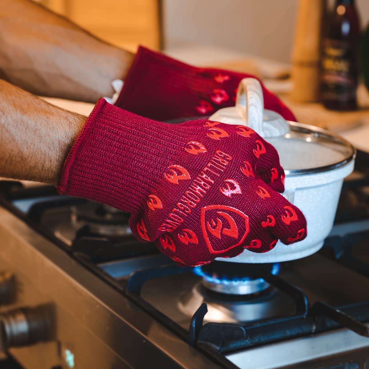 Grill Armor Gloves offer finger protection during precise prep.