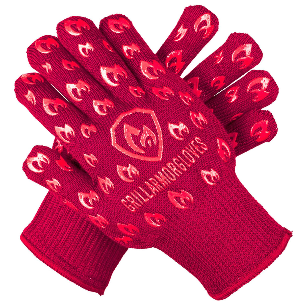 Grill Armor Gloves with Fingers provide heat protection during high-heat cooking.