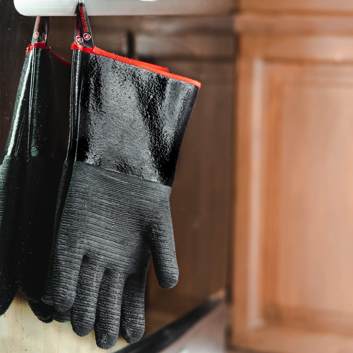 Grill Armor Gloves in use at grill and oven tasks