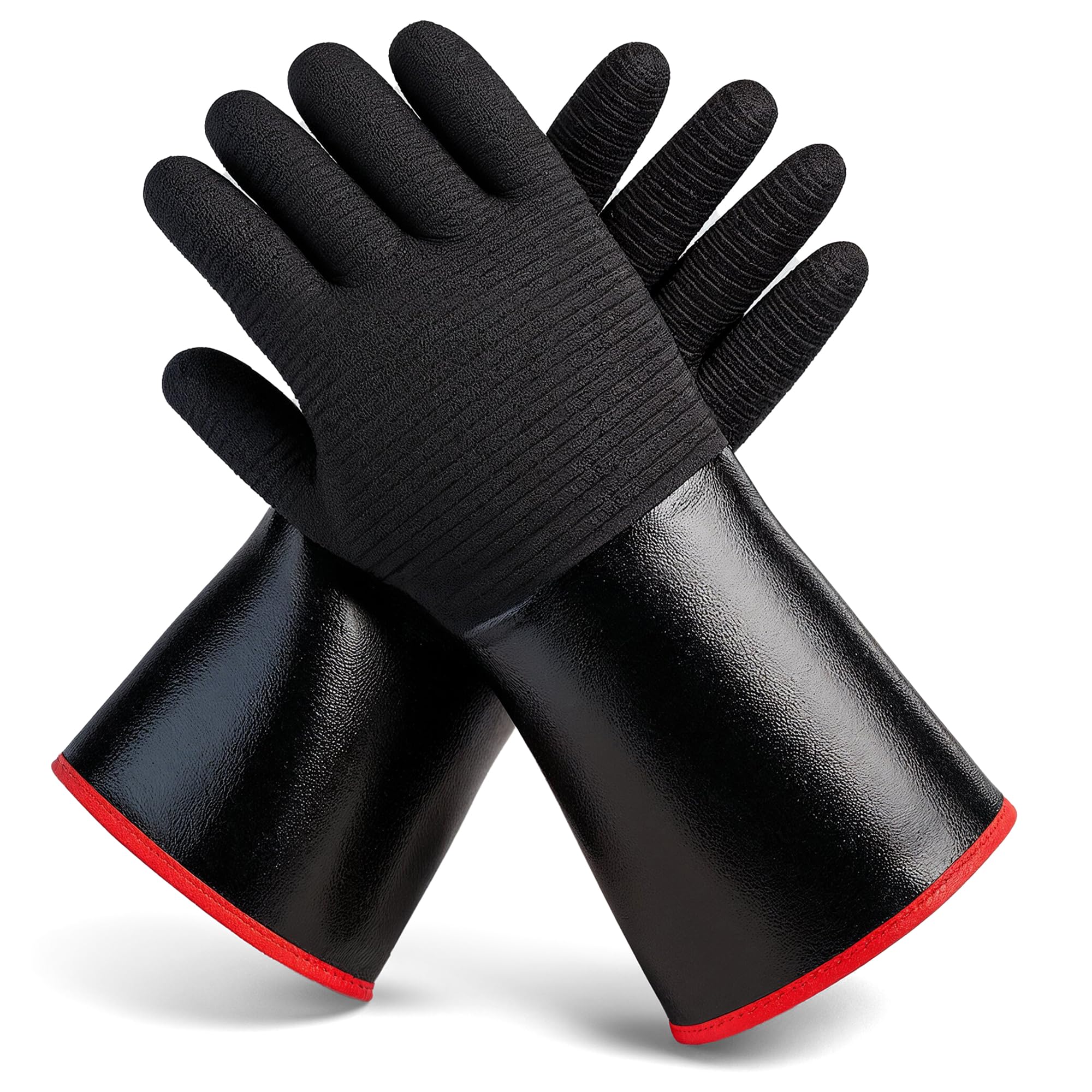 Grill Armor Gloves shown with heat protection up to 932°F during grilling