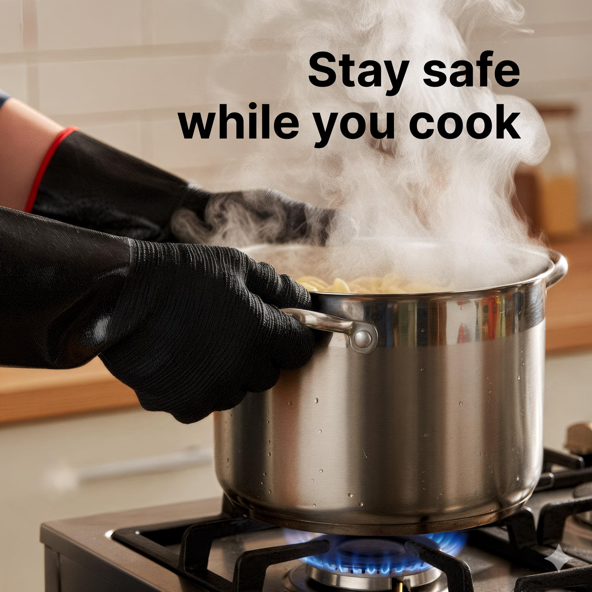 Grill Armor Gloves non-slip grip for secure handling of hot pans