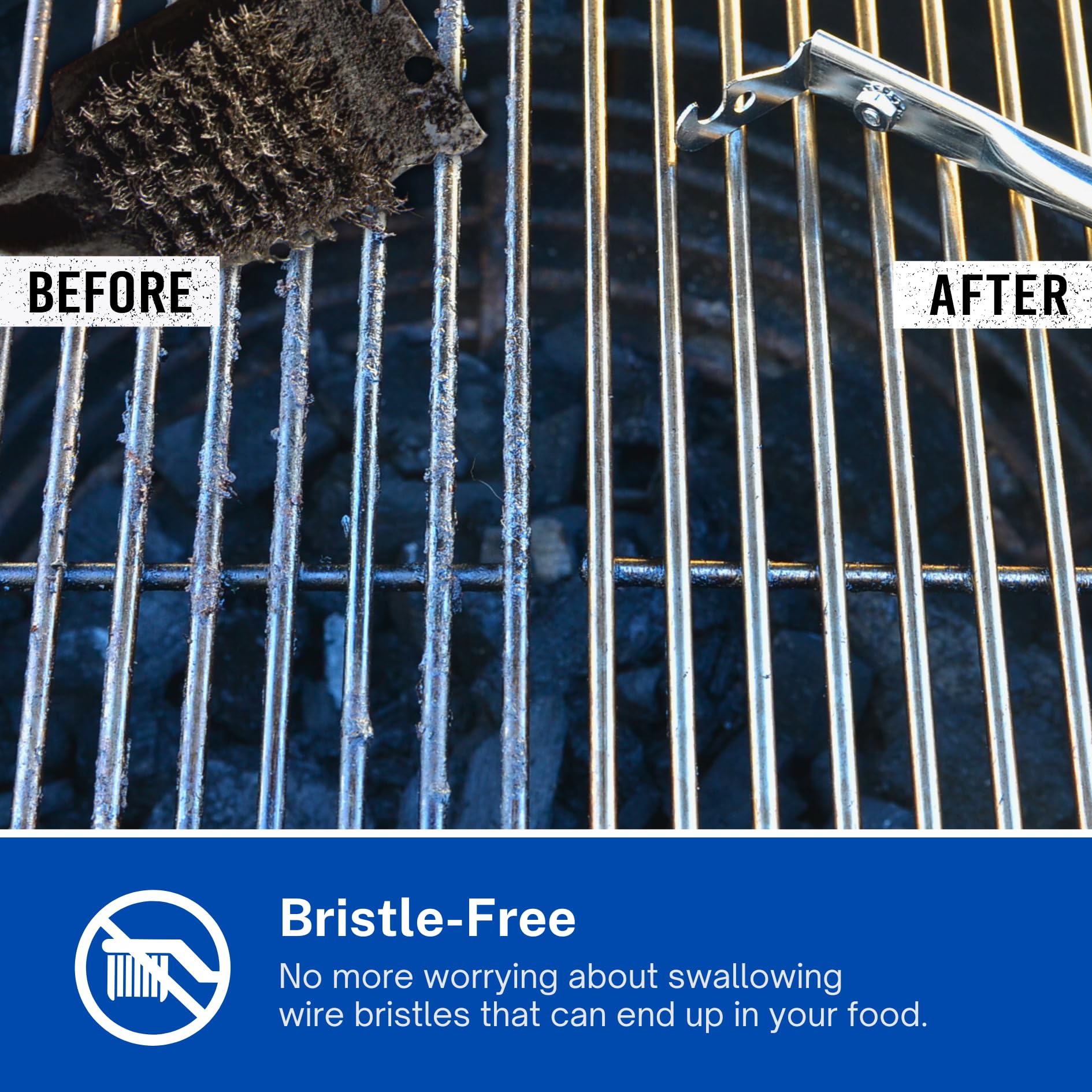 Grill Floss Stainless-Steel Construction ensures durable performance