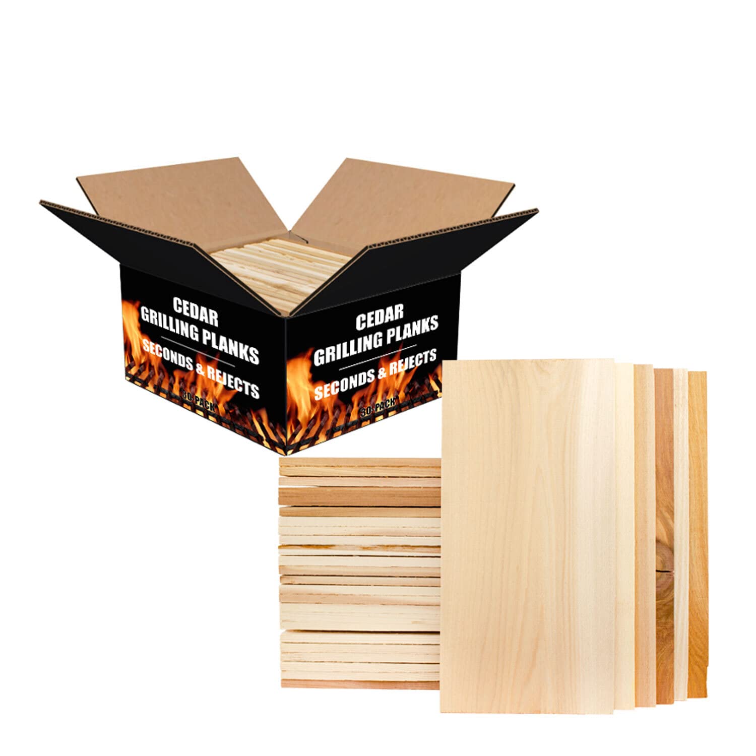 Grill Gourmet cedar planks 30-pack for smoky flavor on the grill