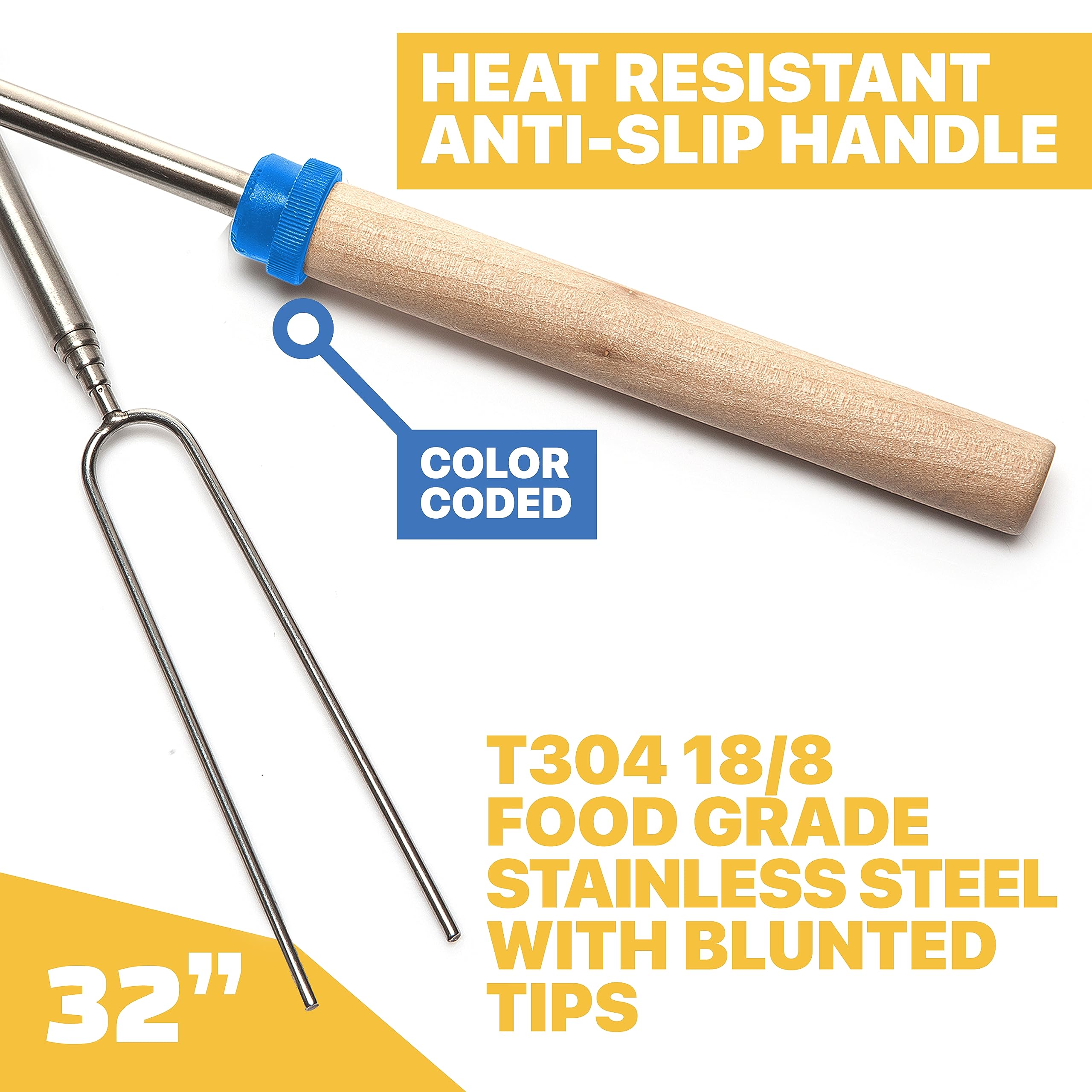 Grill Guru 32-inch retractable sticks for compact camping storage