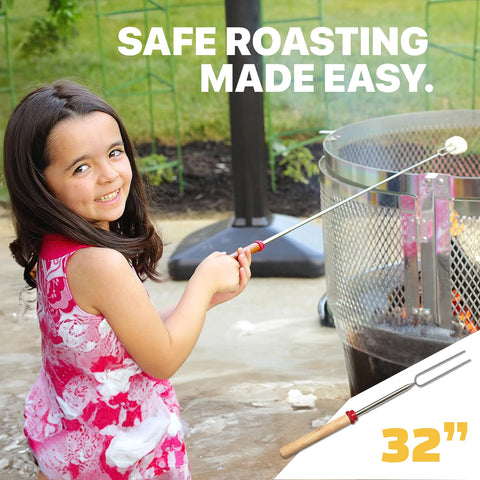 Grill Guru sticks with multi-colored wood handles for easy kid identification