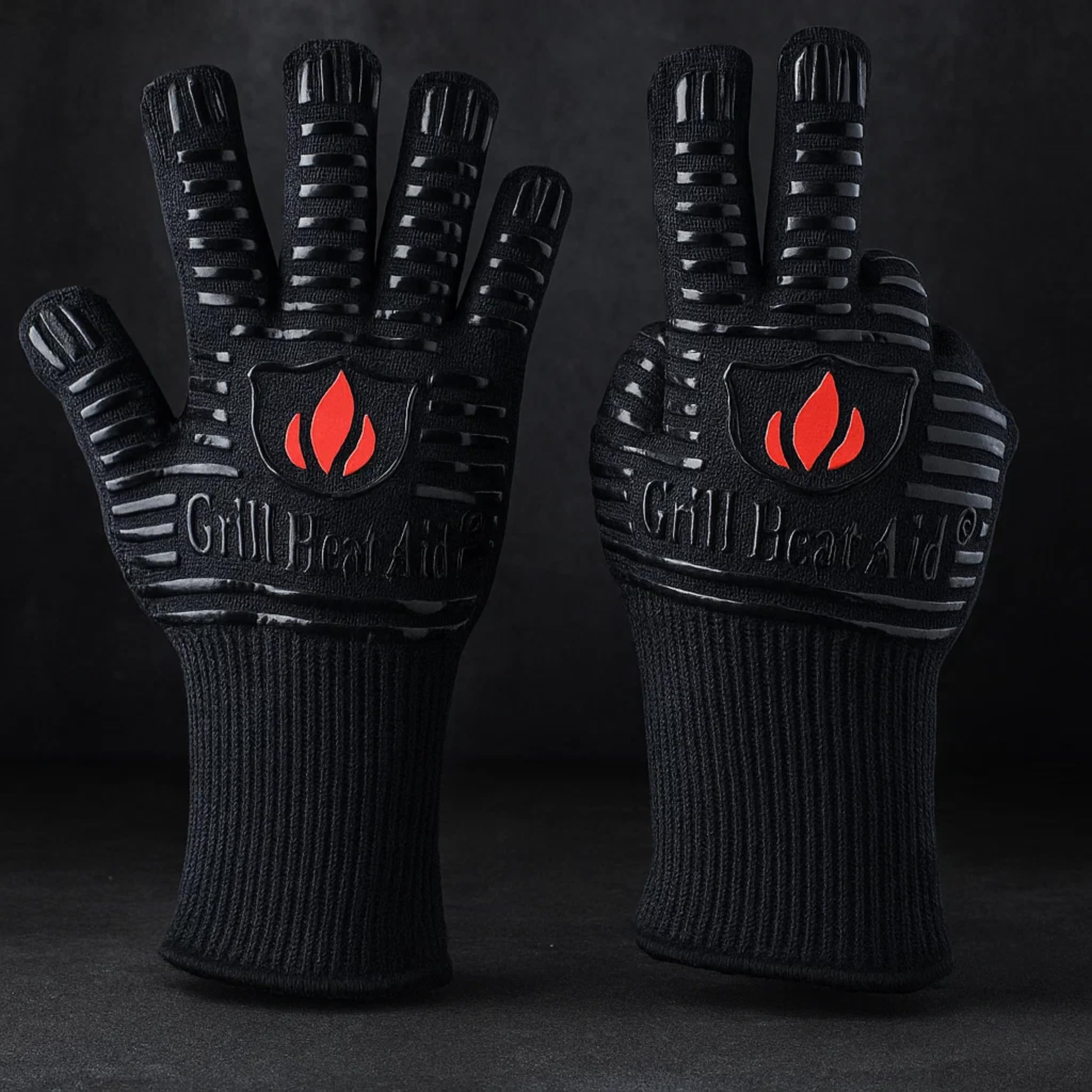 Grill Heat Aid gloves with 1-year warranty for peace of mind