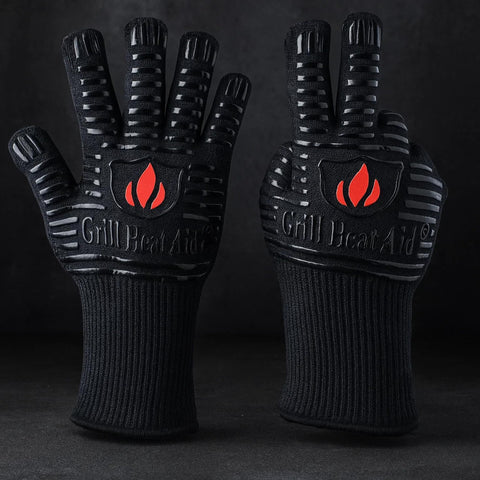Grill Heat Aid gloves with 1-year warranty for peace of mind