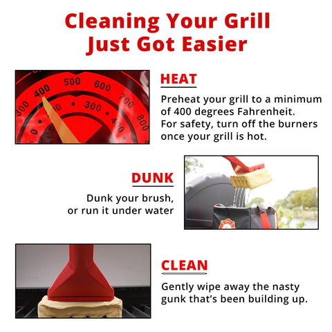 Grill Rescue durable, rust-resistant brush for frequent grilling