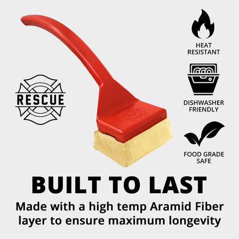 Grill Rescue heat-resistant head up to 600°F for tough residue.