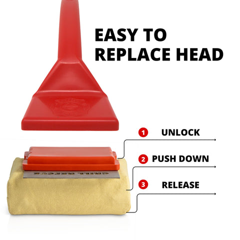 Grill Rescue heat-resistant tool withstands up to 600°F for tough residue.