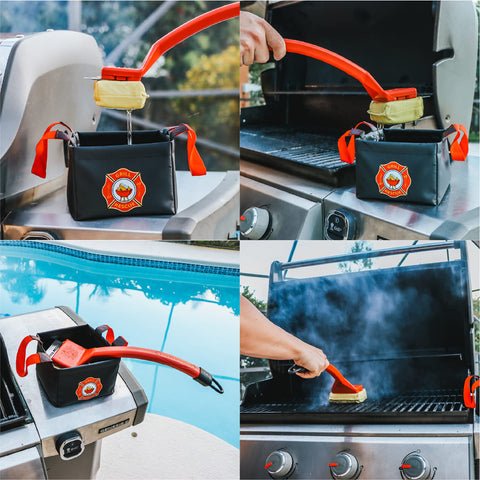 Grill Rescue outdoor multipurpose bucket supports camping and fishing tasks.