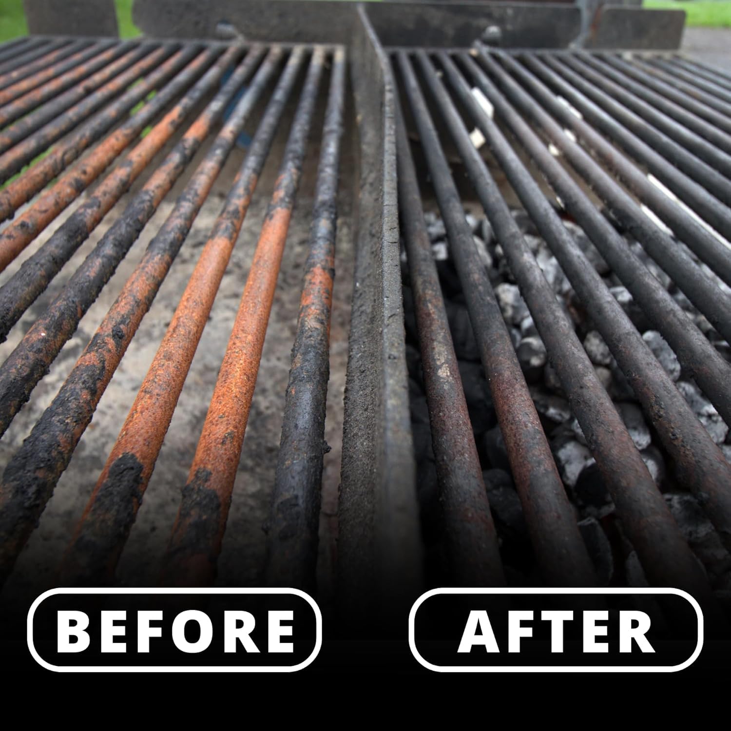 Grill Rescue safe-for-all-grill-types used on cast iron, ceramic, porcelain, and stainless