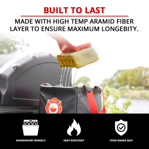 Grill Rescue wide head cleans large grill surfaces quickly