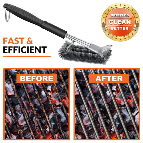 Grill Spark 18-inch brush compatible with Weber and other grates.
