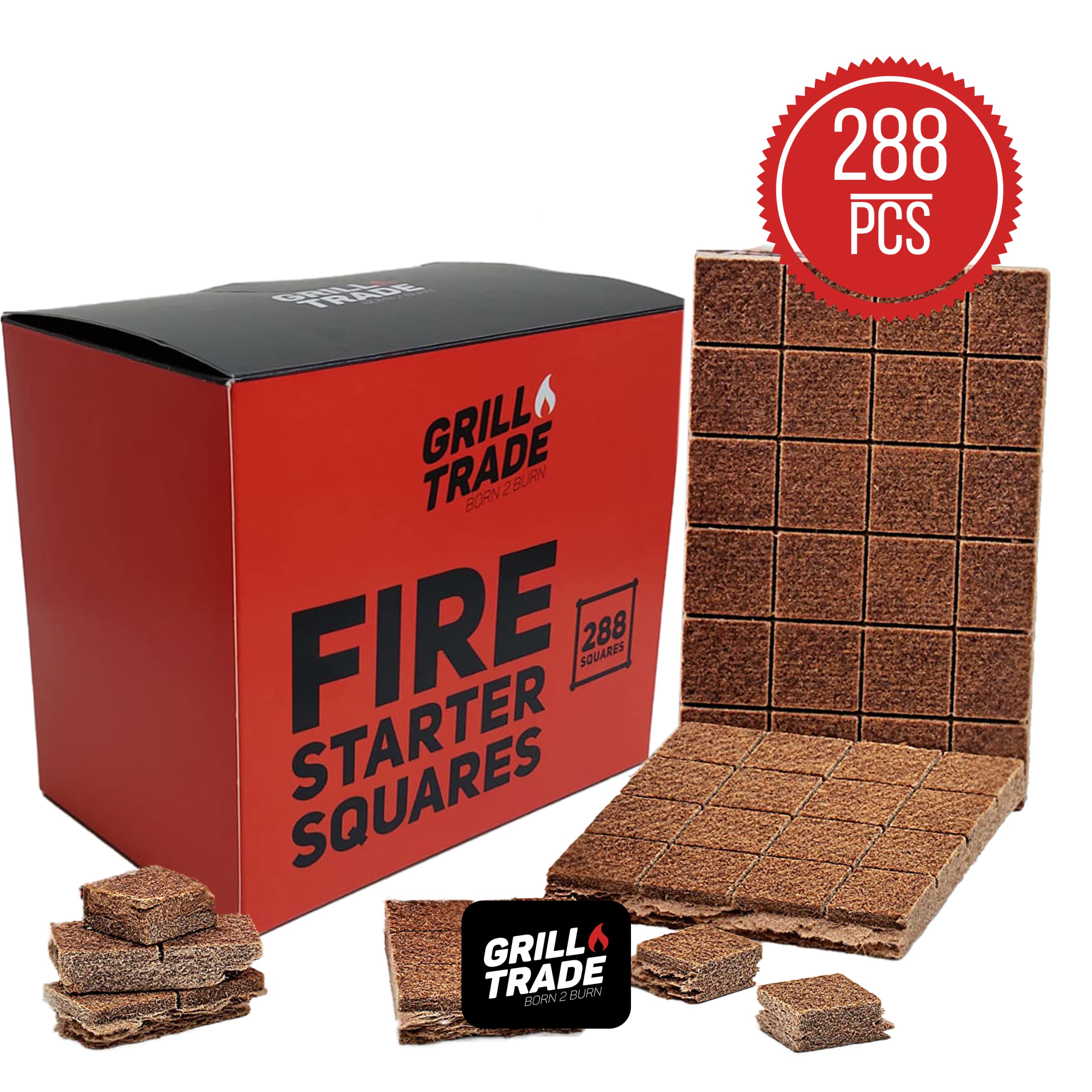 Grill Trade Fire Starters fire-pit setup demonstrates easy start for social evenings.