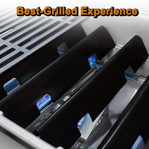 Weber Spirit II grates offer enamel cast iron durability for consistent grilling.