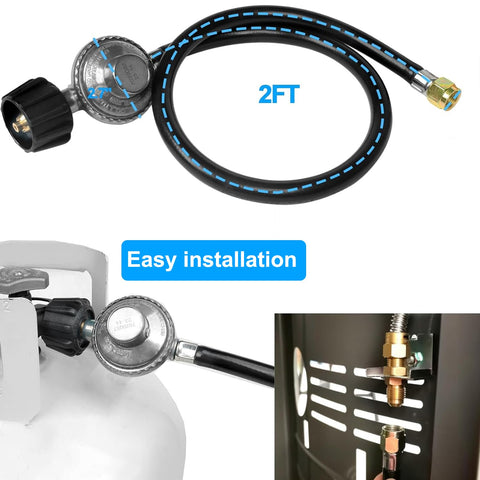 GrillAce 3ft hose with 3/8 flare for easy propane connections.