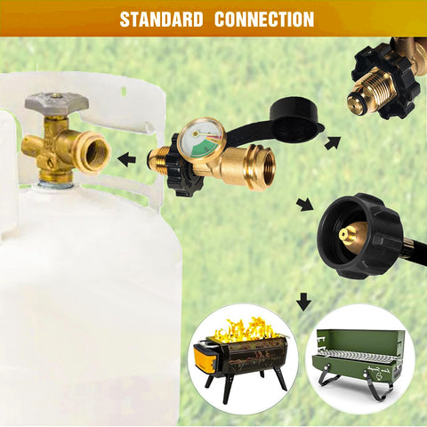 GrillAce brass adapter front view highlighting rugged build and compatibility.