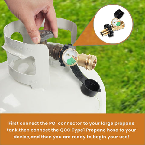 GrillAce secure airtight connection reduces leaks during cooking and camping.