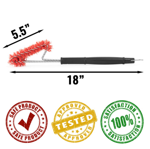 Grillaholics nylon brush easy scrub design tackles char and residue.