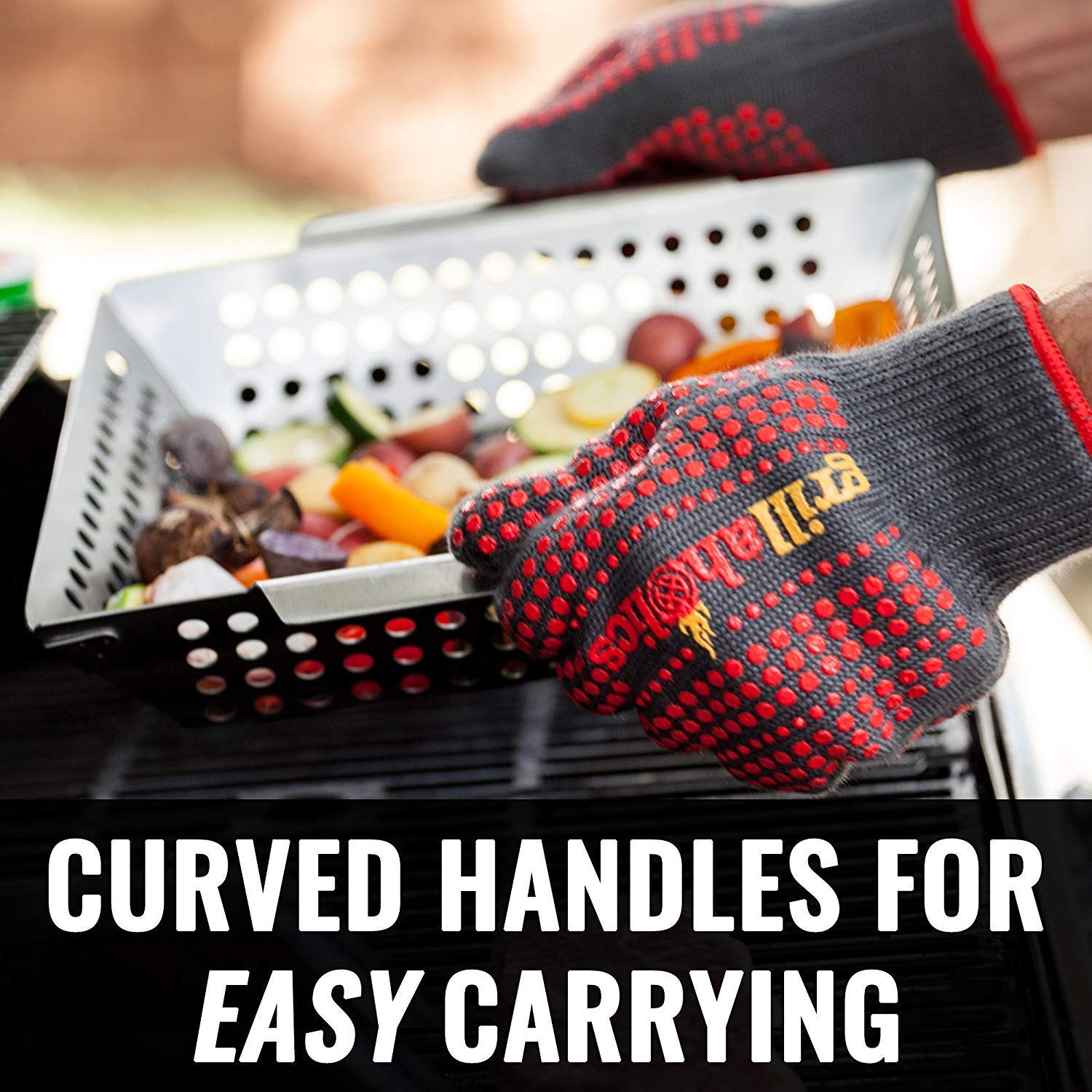 Grillaholics grill basket easy-clean, dishwasher-safe for quick cleanup