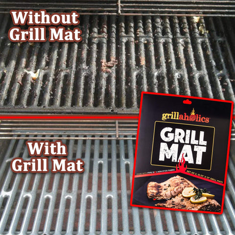 Grillaholics grill mats close-up texture shows nonstick surface to prevent sticking.