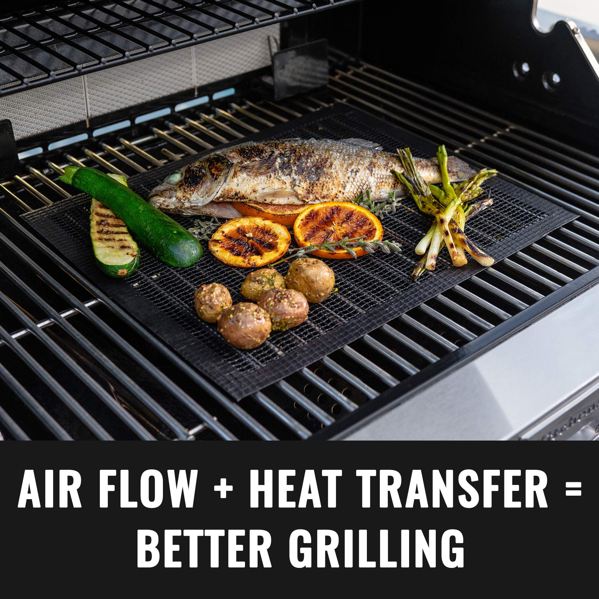 Grillaholics warranty-backed grill mat delivers dependable performance.