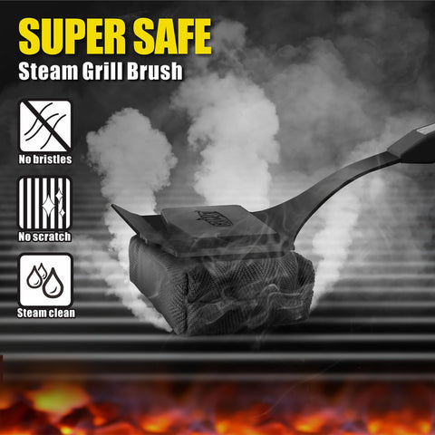 GRILLART 360-degree cleaning design reaches around each grill bar