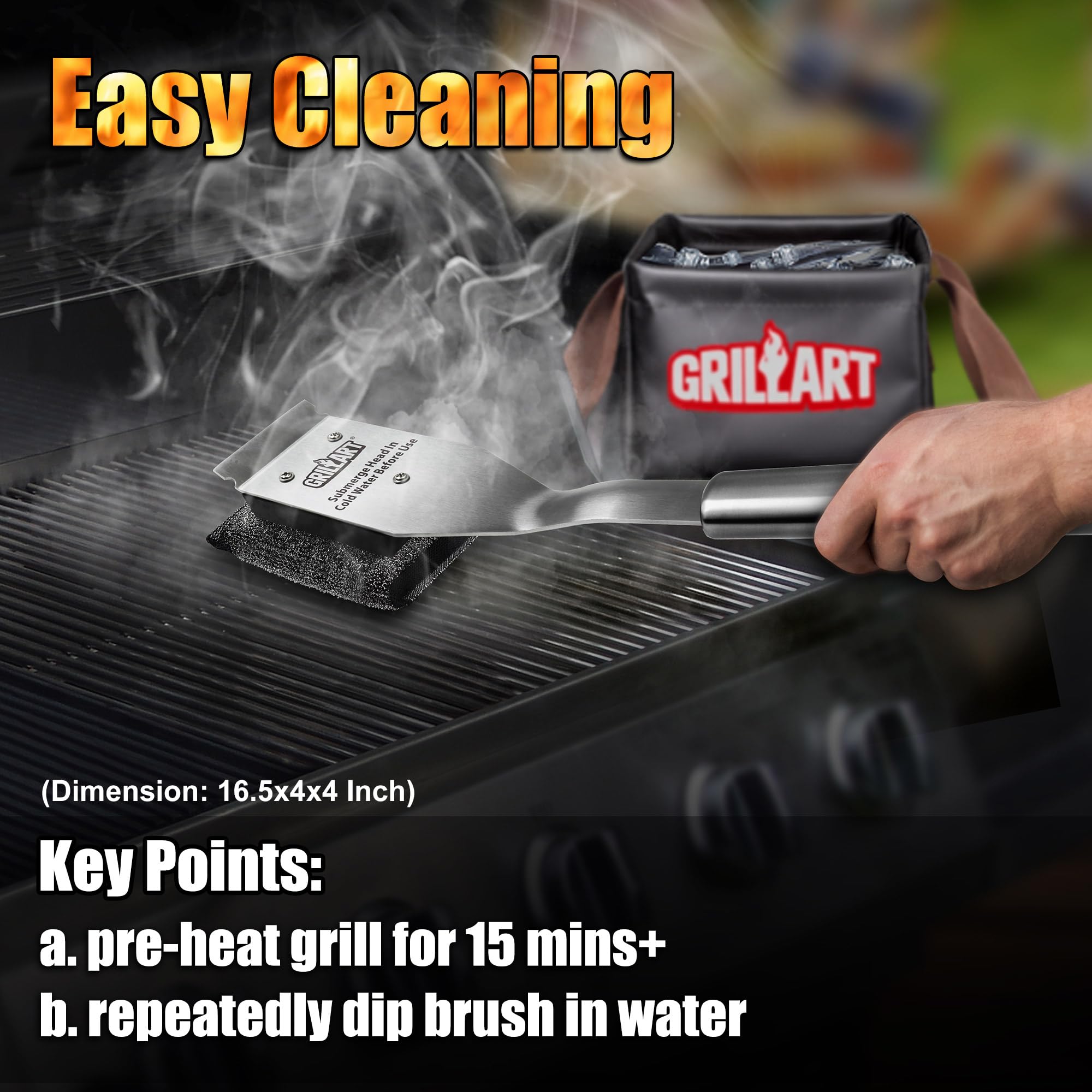 GRILLART all-grates compatibility for charcoal, porcelain, infrared grills